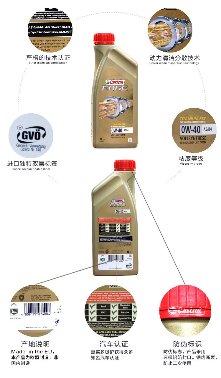 嘉實(shí)多 極護(hù) 鈦流體 全合成機(jī)油 0W-40 A3/B4 SN 1L裝-第2張圖片-鄭州市冠恒貿(mào)易有限公司【官方網(wǎng)站】-車用潤(rùn)滑油服務(wù)專家