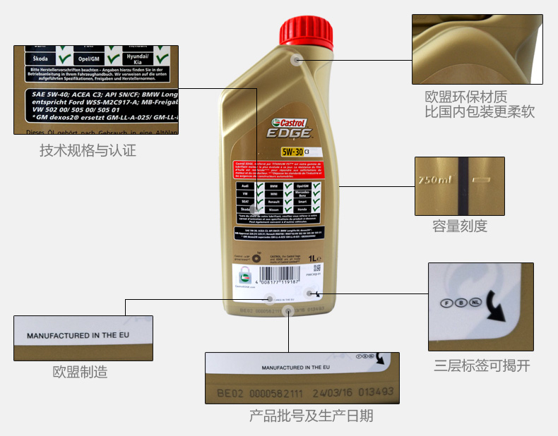 嘉實多 全合成機油 極護EDGE FST 5W-30 C3 SN 1L裝-第5張圖片-鄭州市冠恒貿(mào)易有限公司【官方網(wǎng)站】-車用潤滑油服務專家